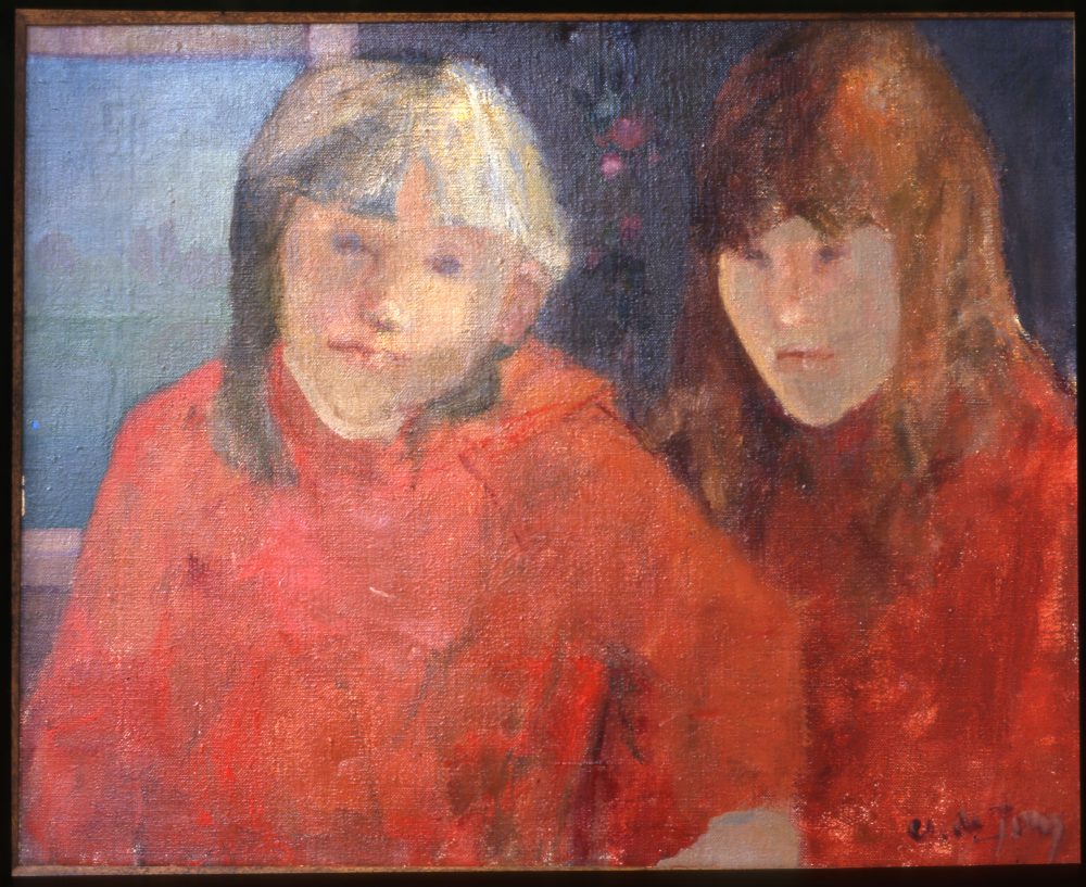 Clara de Jong 212-S Twee vriendinnen (Ruth en Hester) 1966 | olieverf 51x60