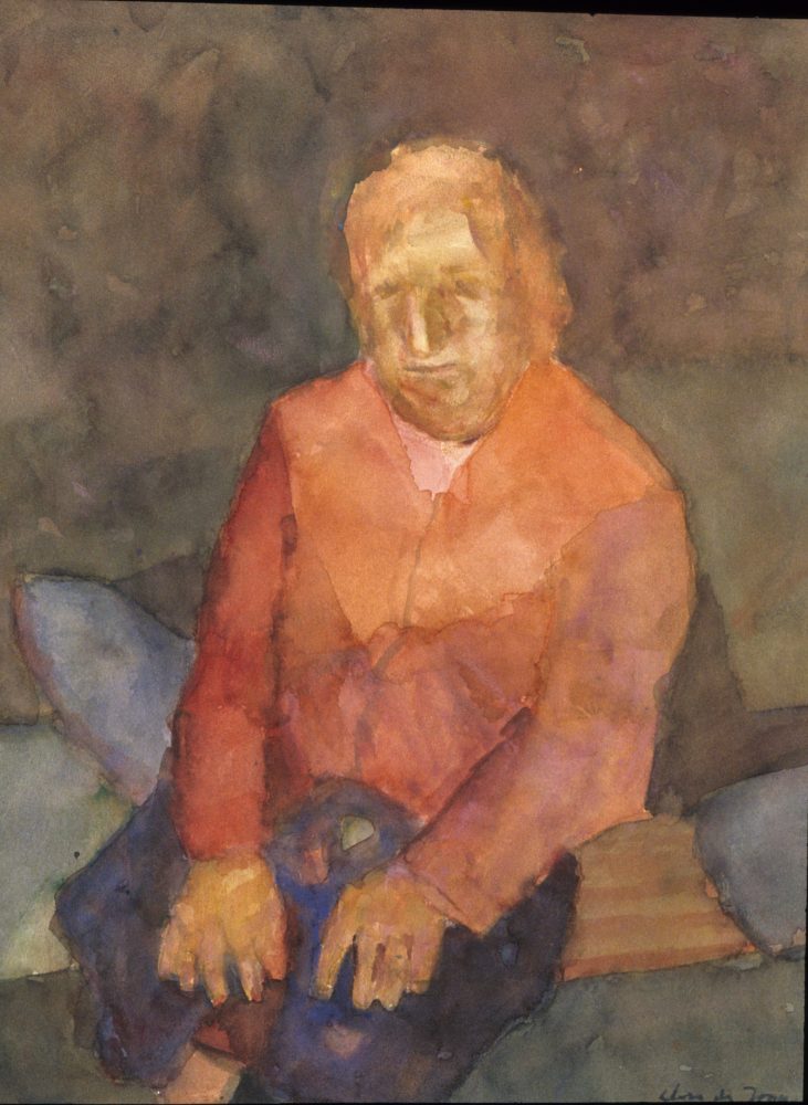 Clara de Jong 274-S Rooie Clara 1965 | aquarel 55x70 | S