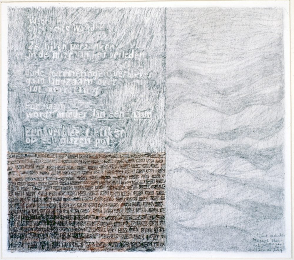 Clara de Jong 41 Woorden 65x60,tekening, 1986