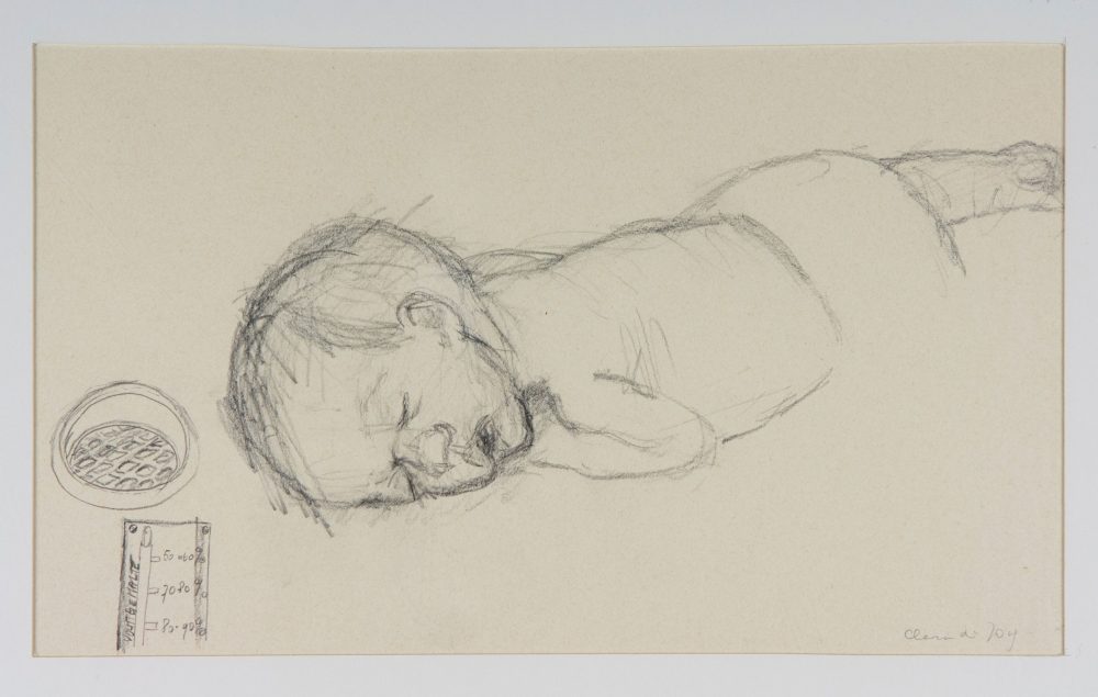 Clara de Jong 46 Couffeuzekind VI 66x51,tekening, 1974