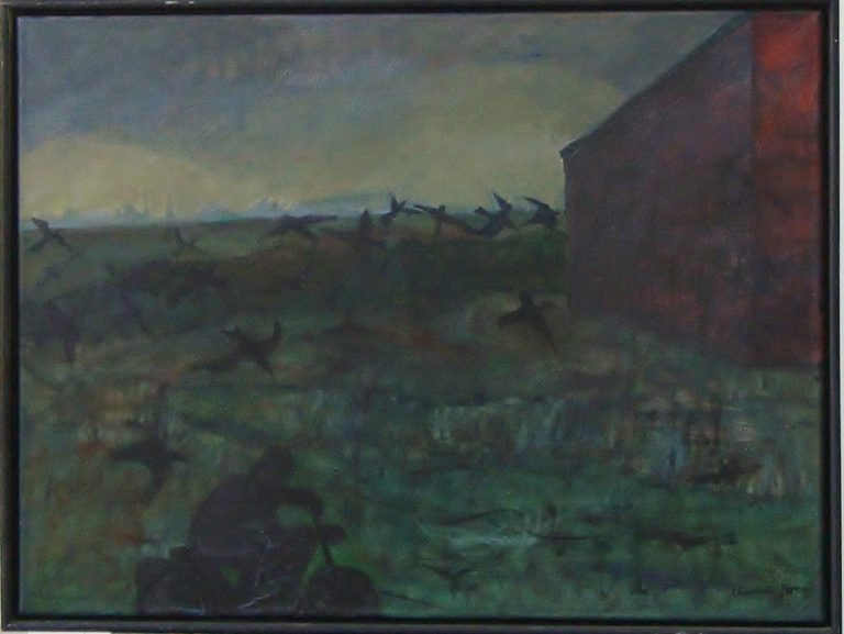 nr 164, De zwarte rijder, olie op doek, 63x83, 1994