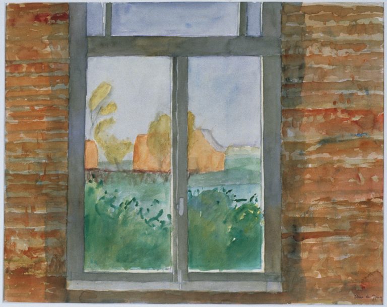 Clara de Jong 133 Zolderraam 75x80,1994 aquarel