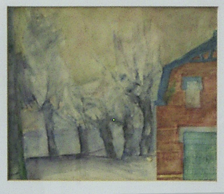 Clara de Jong 63 Huisje In De Winter 62x44,1976 ? aquarel