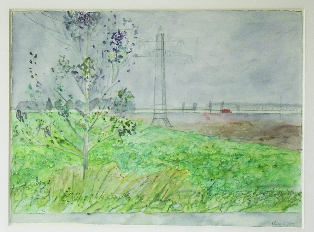 72 Electriciteitsmast 74x92,1980* aquarel