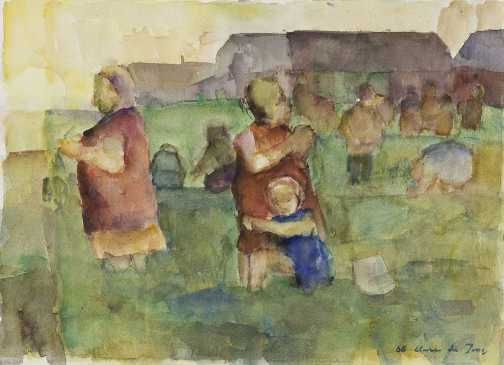 A307 Aardappeloogst 35x47,1965 aquarel